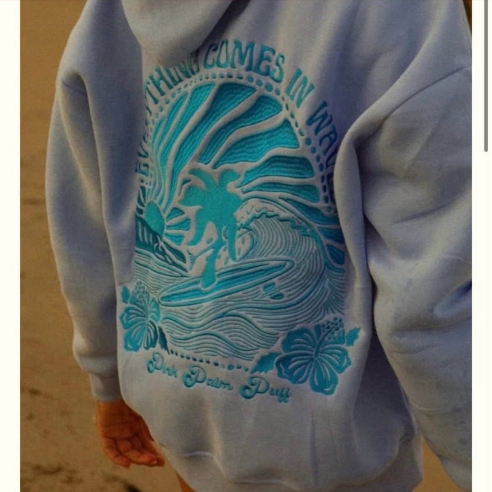 Pink Palm Puff Hoodie - Real & Brand New